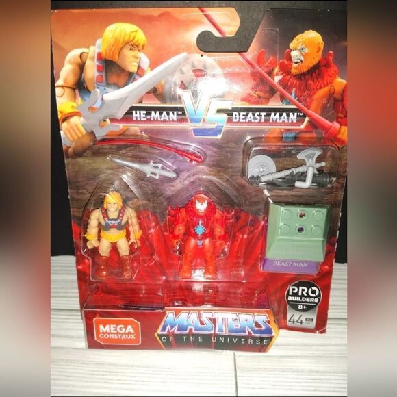 Mega Construx Masters of the Universe HE-MAN VS BEAST MAN Building Toys - Picture 1 of 9